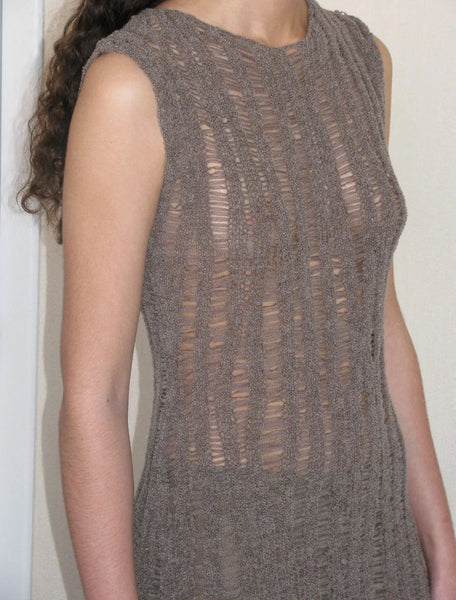 Alhambra knit dress in taupe print