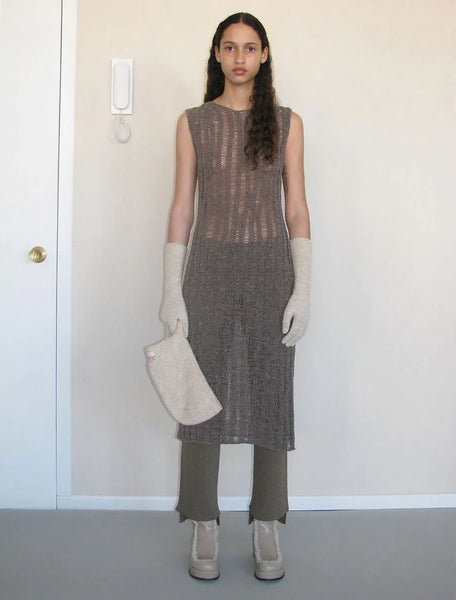 Alhambra knit dress in taupe print