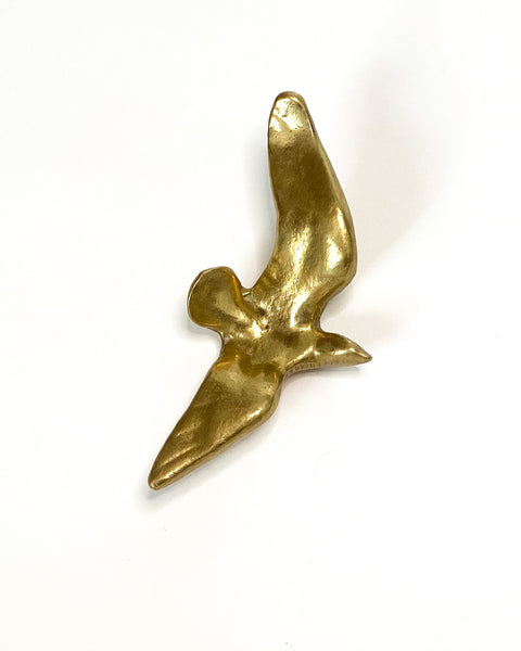 Bronze bird paper weight sculpture