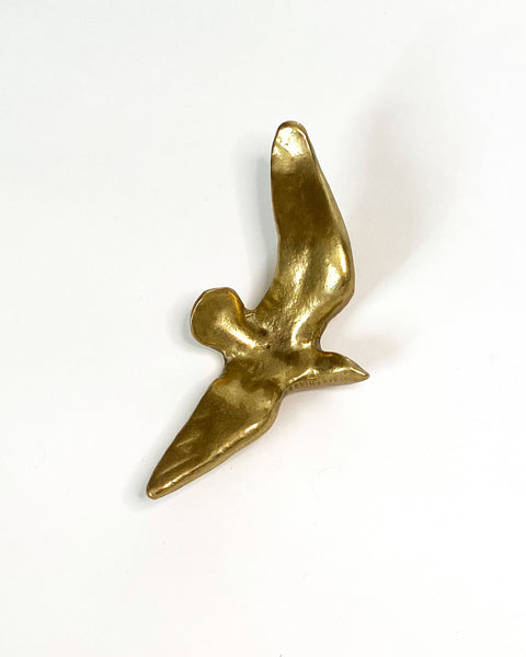 Bronze bird paper weight sculpture