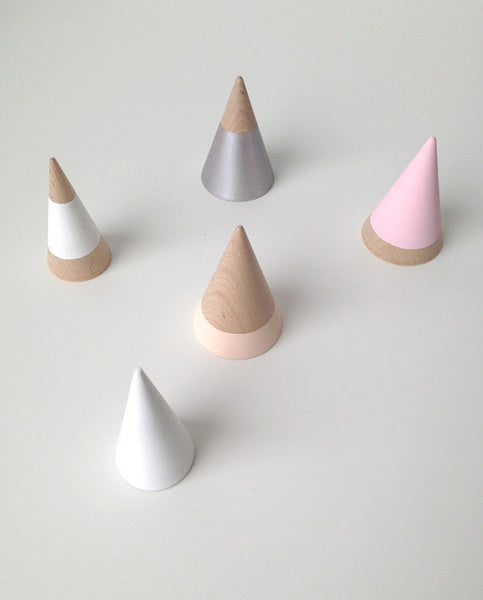 Painted Wooden Cones - Founders & Followers - The Great Lakes Goods - 1