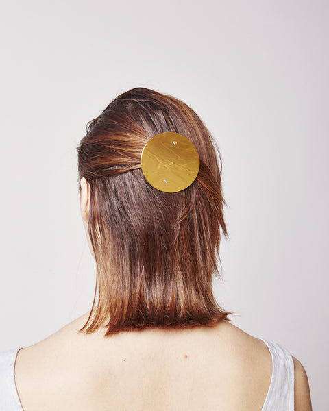 Large hairclip HC06 in shiny gold