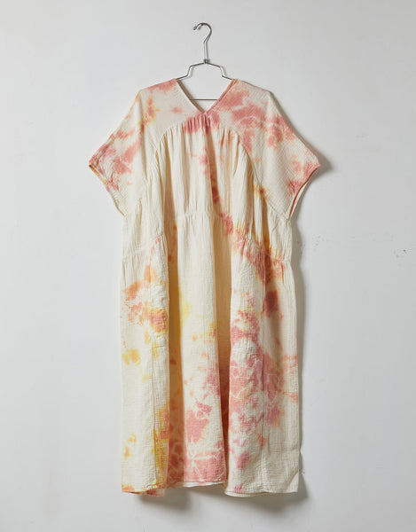 Lihue dress in citrus tie dye