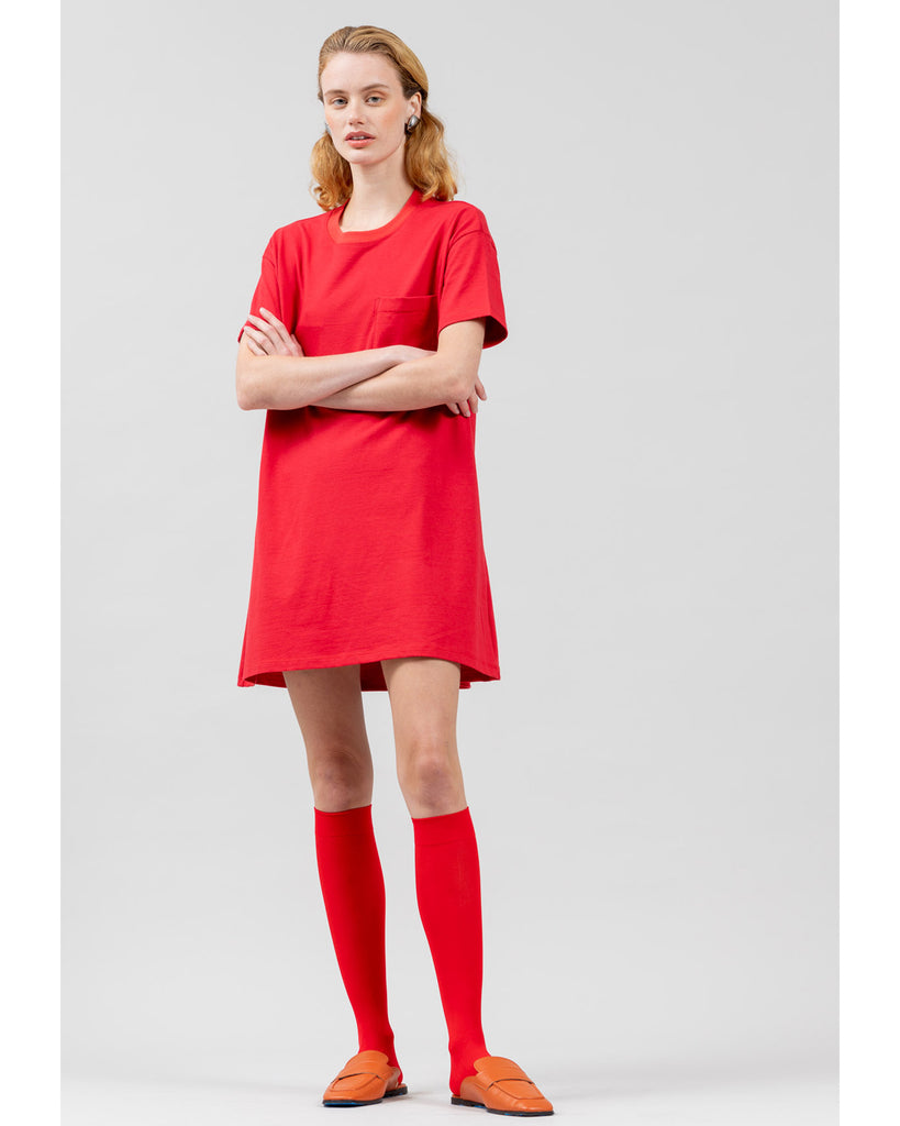 Moon Tee dress in red