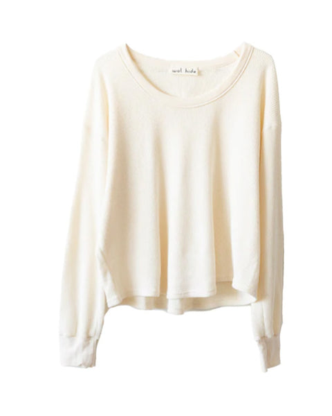 Thermal pullover in natural