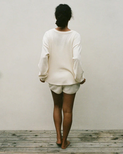 Thermal pullover in natural