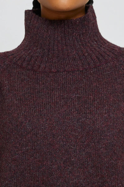 Vasilisa alpaca sweater in aubergine