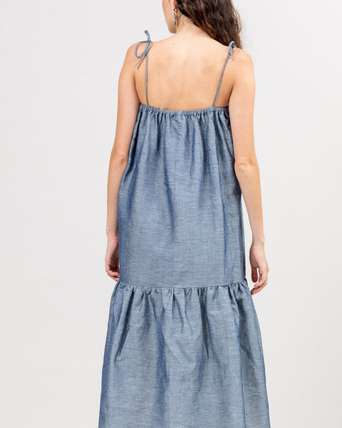 Zoe dress in indigo